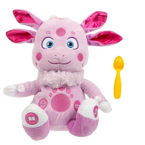 Мульти-Пульти Интерактивная Мягкая игрушка Лунтик с ложечкой / цвет розовый