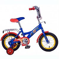 Велосипед детский 12" Вспыш GW-ТИП / страховочные колеса / синий + красный					