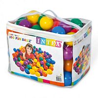 Intex набор шариков-мячиков для игровых центров fun balls100 штук / разноцветный					