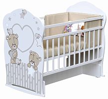 Bambini Moretti Кровать детская Bear&Heart / цвет белый					