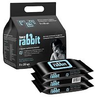 Fancy Rabbit for home Влажные детские салфетки, 3*25 штук					