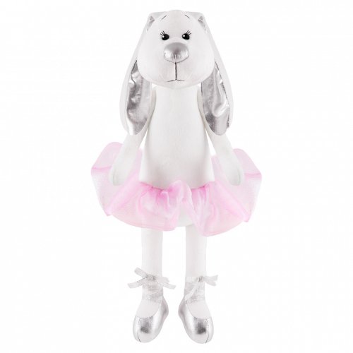 Maxitoys Luxury Мягкая игрушка Крольчиха Анастасия Балерина, 25 см / цвет белый, розовый