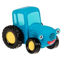 Капитошка Игрушка пластизоль для ванны Синий трактор с улыбкой					