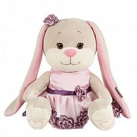 Jack&Lin Мягкая игрушка "Зайка в Вечернем Розовом Платье", 25 см