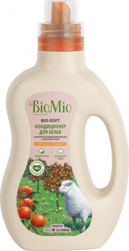 BioMio Кондиционер д/белья с эфир.маслом мандарина и экстр.хлопка 1000мл