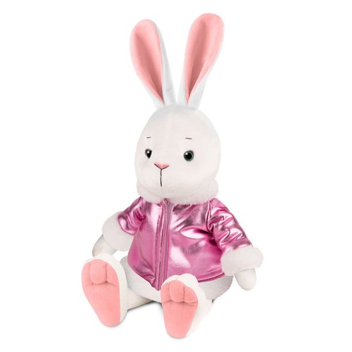 Maxitoys Luxury Мягкая игрушка Крольчиха Молли в Шубке, 30 см / цвет белый, розовый