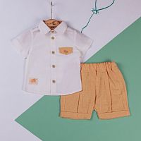 BabyZ Комплект (Рубашка+Шорты)/ цвет Молочный					