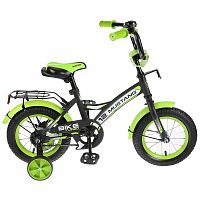 Mustang 283758 Велосипед детский 12" / цвет черно-зеленый матовый					