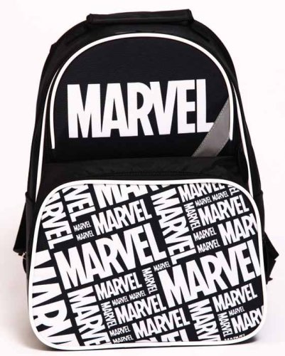 Рюкзак школьный с эргономической спинкой "Марвел" / цвет черный