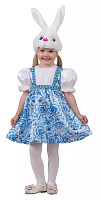 Батик Карнавальный костюм для девочек Зайка Симка / рост 104 см, от 4 лет / цвет голубой					