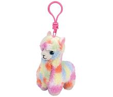 TY Beanie Boo's Разноцветная лама Lola игрушка-брелок					