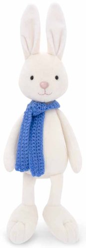 Orange Мягкая игрушка "Кролик Макс в синем шарфике", 20 см