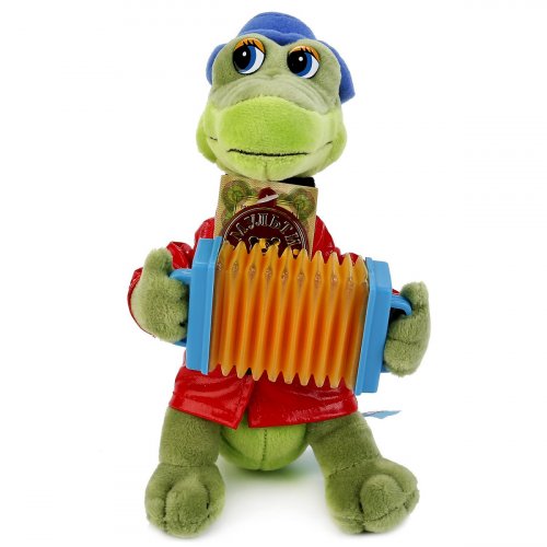 "Мульти-Пульти" Мягкая игрушка крокодил Гена с аккордеоном, 24 см (из м/ф Чебурашка и Крокодил Гена)