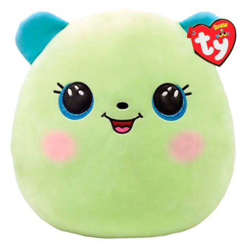 Ty Мягкая игрушка Squish-a-Boos Зелёный мишка Clover, 25 см
