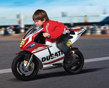 Детский мотоцикл Ducati GP / белый + красный + черные элементы					