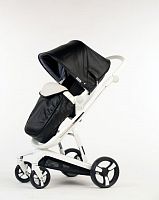 Babylux Чехол Foot cover на ножки для прогулочного блока коляски Strollers Future (экокожа), цвет / черный					