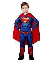 Батик Карнавальный костюм для мальчика Супермен без мускулов Warner Brothers / рост 104 см, от 4 лет / цвет синий, красный					
