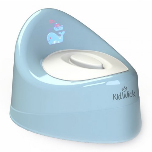 Kidwick Горшок туалетный Ракушка / цвет голубой с белой крышкой