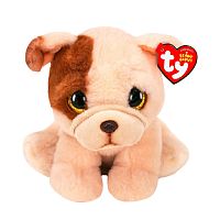 TY Мягкая игрушка Beanie Boo's Щенок Pug / цвет коричневый, бежевый					