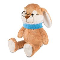 Maxitoys Luxury Мягкая игрушка Кролик Эдик в Шарфе и в Очках, 25 см / цвет коричневый					