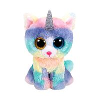 TY  Мягкая игрушка-брелок Beanie Boo's Кошечка-единорог Heather / разноцветная					