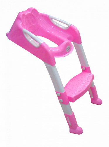 Детское сиденье на унитаз, ступенька / розовый