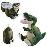 Dino World Мягкая игрушка "Динозавр в яйце", цвет / зеленый 22 см					