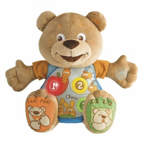 Chicco Интерактивная игрушка говорящий мишка Teddy / цвет коричневый