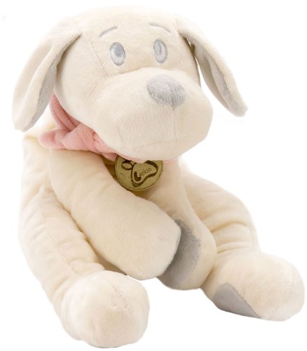 Lapkin Мягкая игрушка "Собака", 30 см / цвет белый-розовый
