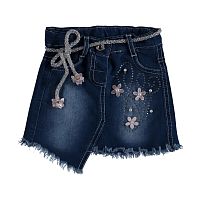 Babexi Юбка джинсовая для девочки с ассиметричным низом, 1.5-4 года / цвет синий					