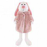 Maxitoys Luxury Мягкая игрушка Крольчиха Анастасия в Шубке, 25 см / цвет белый, розовый					