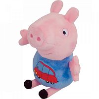 Peppa Pig Мягкая игрушка "Джордж с машинкой", 18 см