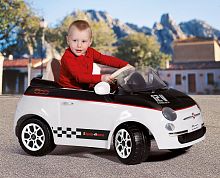 Детский электромобиль Peg Perego Fiat 500 (12V) / белый					