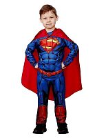 Батик Карнавальный костюм для мальчика Супермен без мускулов Warner Brothers / рост 110 см, от 5 лет / цвет синий, красный					