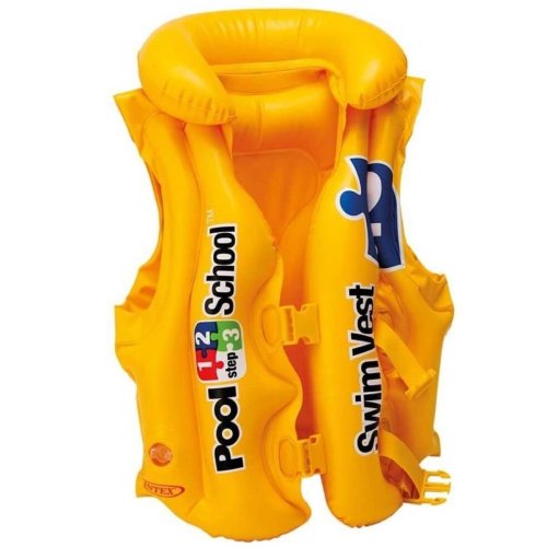 Intex Жилет для плавания надувной Школа плавания 58660EU / цвет желтый