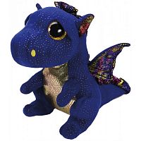 Ty Beanie Boo's Мягкая игрушка Фиолетовый дракон Сафир, 25см