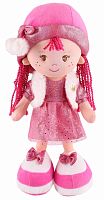 Maxitoys Мягкая игрушка Кукла Малышка Ника в розовом платье и шляпке, 35 см					